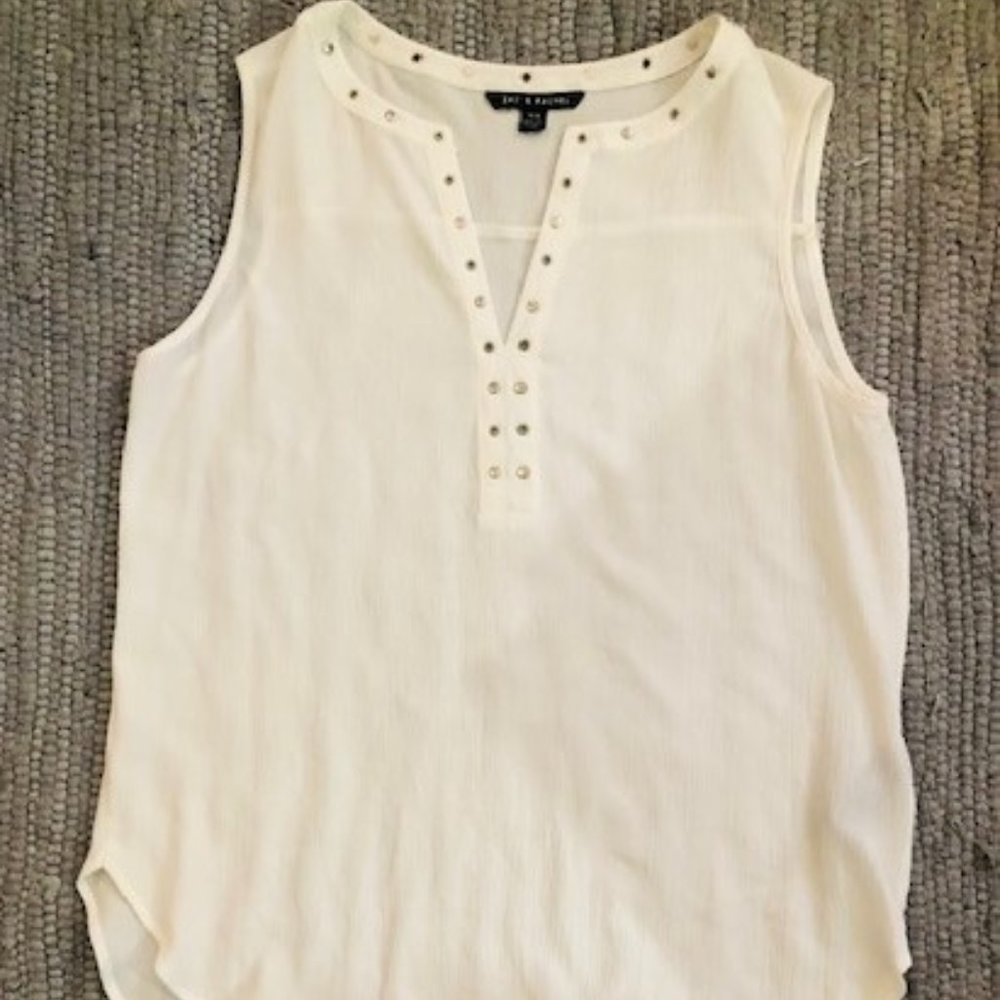 Zac & Rachel White sleeveless top Size M/M